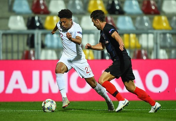 Jadon Sancho netted a brace